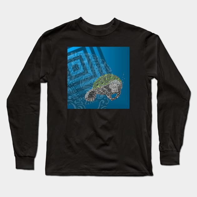 Manatee Totem Animal Long Sleeve T-Shirt by FreeSpiritMeg